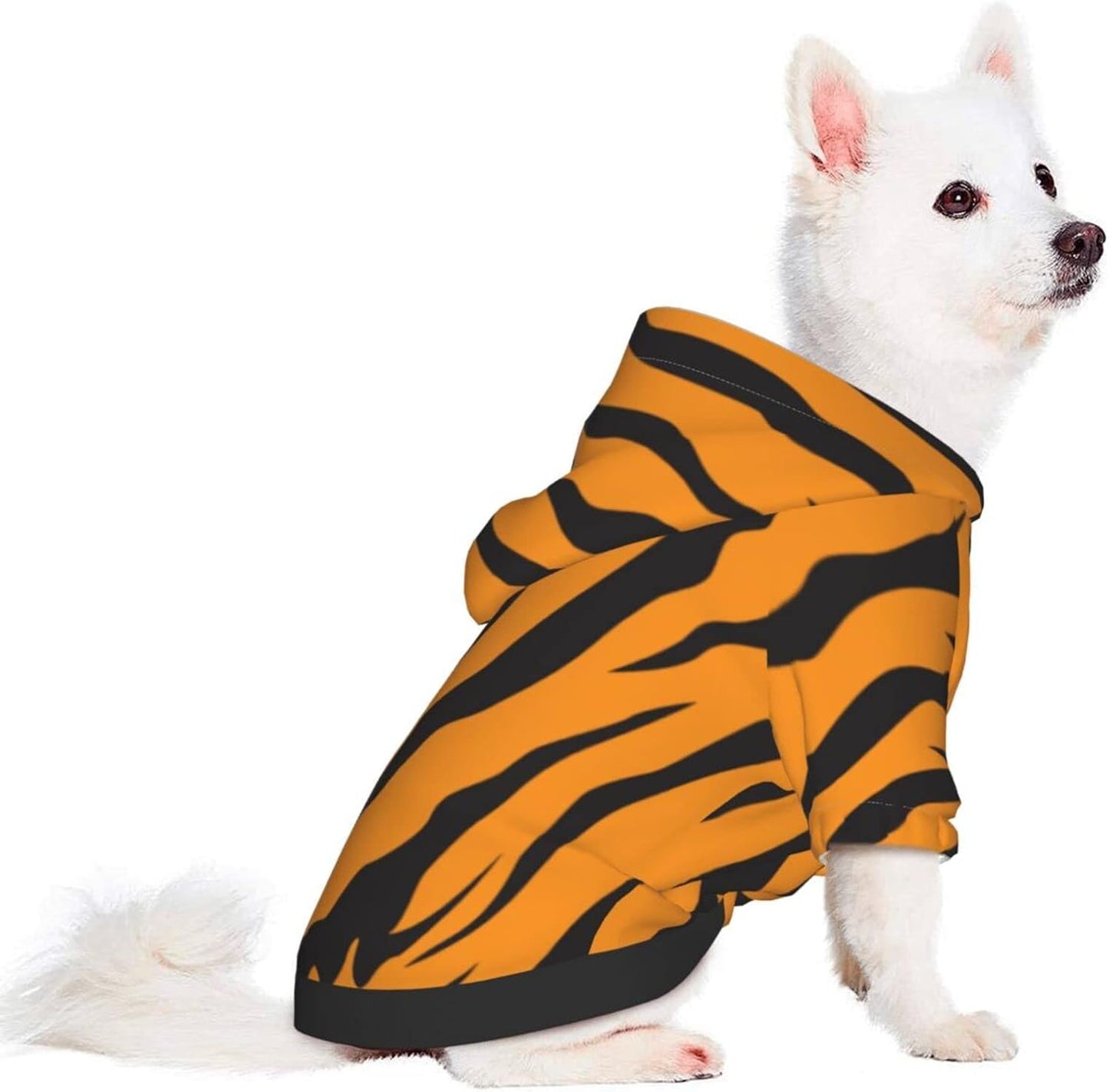 Brown Tiger Miniature Pets Hoodies Tiger Dog Costume Pet Winter Sweatshirt for Small Dogs Pets
