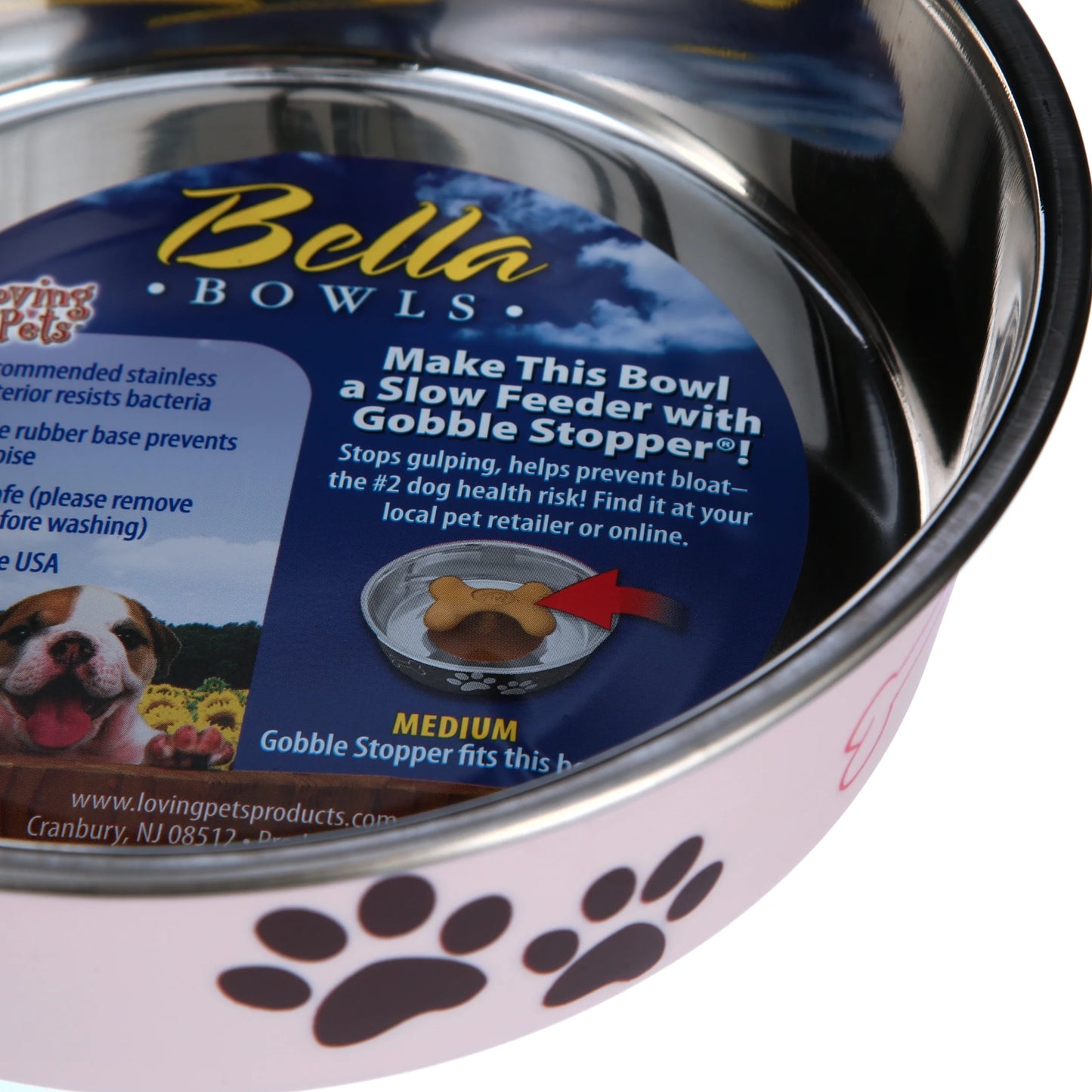 Loving Pets Classic Dog Bowl Paparazzi Pink, MD