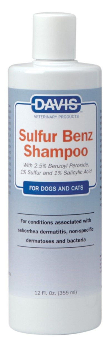 Davis Sulfur Benz Shampoo for Pets, 12 Oz