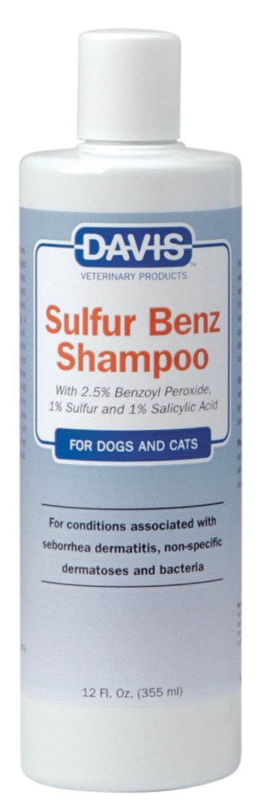 Davis Sulfur Benz Shampoo for Pets, 12 Oz