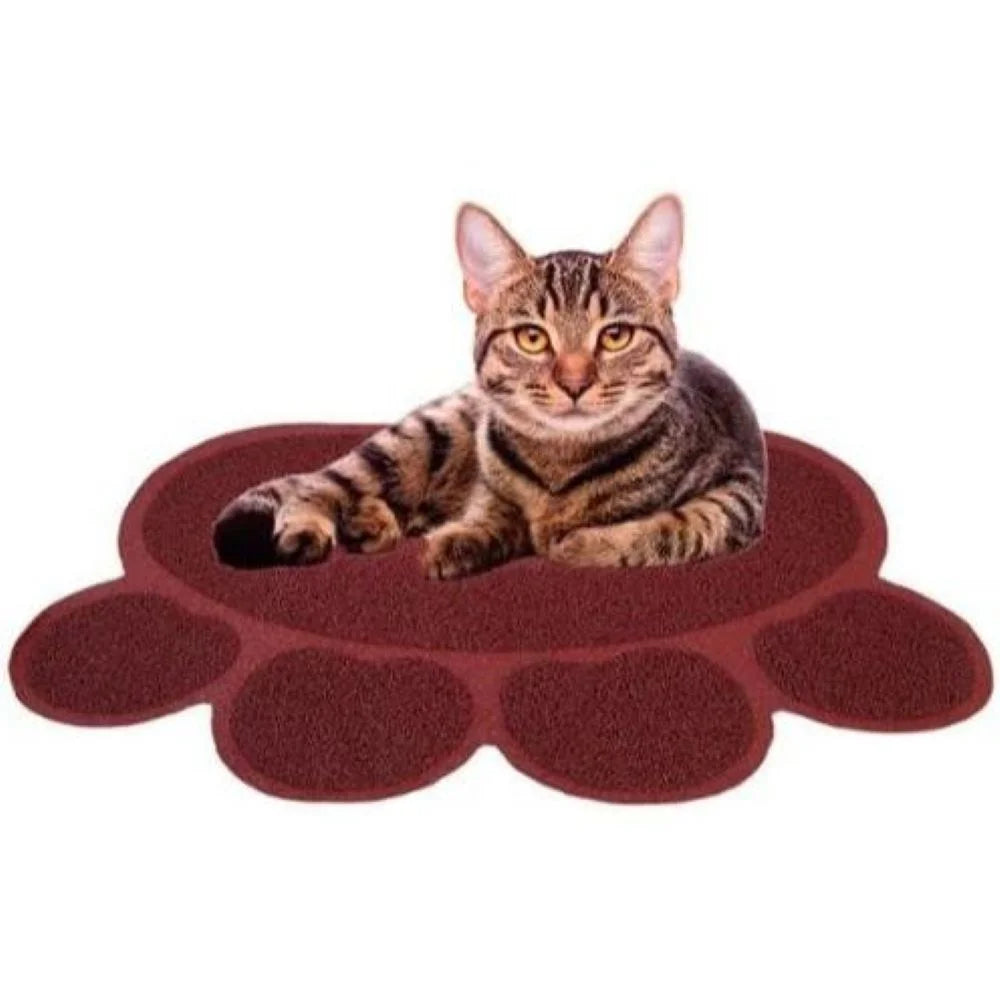 Arf Pets Catcher Cat Litter Mat, Burgundy