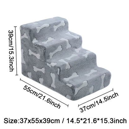 Ladder Dogs Pets Bone Shape Puppys Stairs beside the Sofa Bed Ramp for Dogs Protecting Pets Joint Safety Stairs for Elderly Dogs