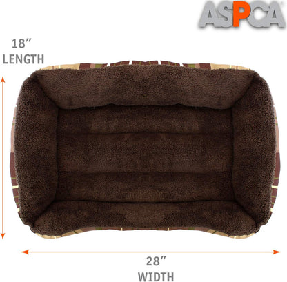Microtech Dog Bed, for Small to Medium Pets, Brown