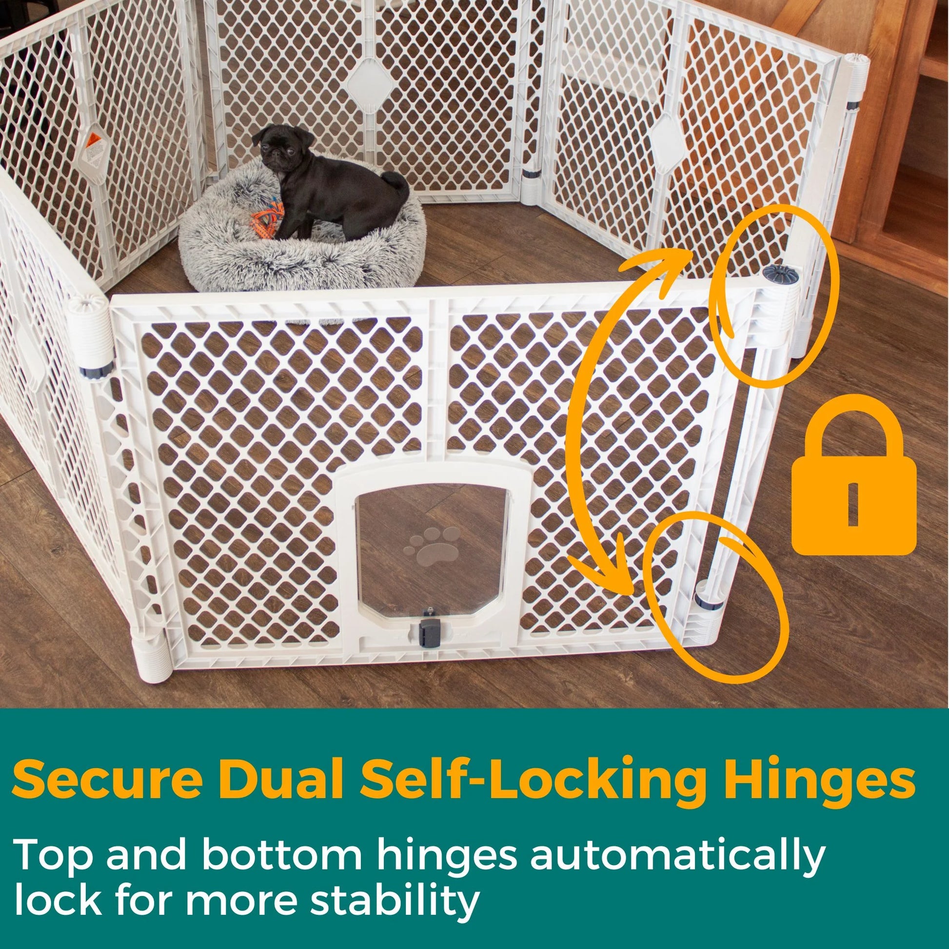 North States  Petyard Passage Yard for Pets, Gray Plastic