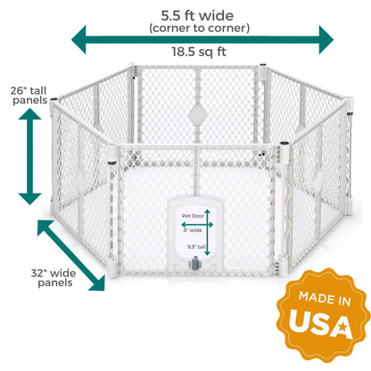 North States  Petyard Passage Yard for Pets, Gray Plastic