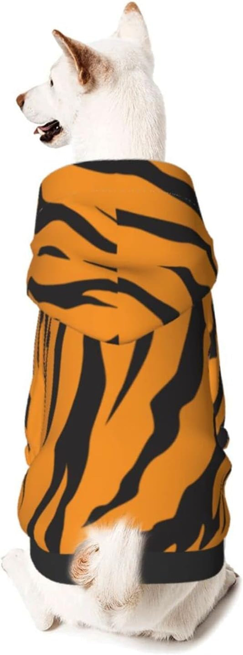 Brown Tiger Miniature Pets Hoodies Tiger Dog Costume Pet Winter Sweatshirt for Small Dogs Pets