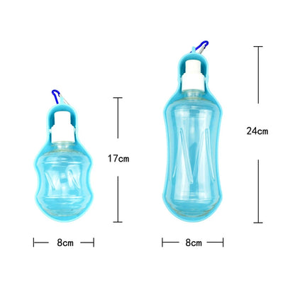 Water Bottle with Bowl for Pets, Outdoor Drinking Dispenser, Portable, Travel, Small and Medium Dogs, 250Ml, 500Ml