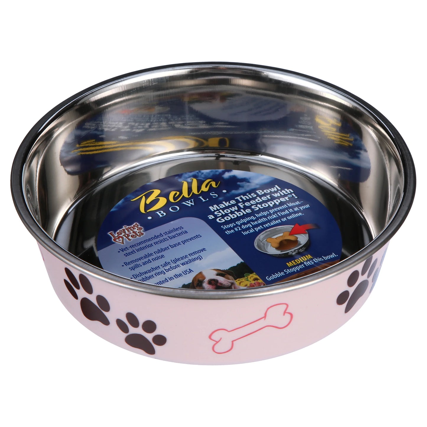 Loving Pets Classic Dog Bowl Paparazzi Pink, MD