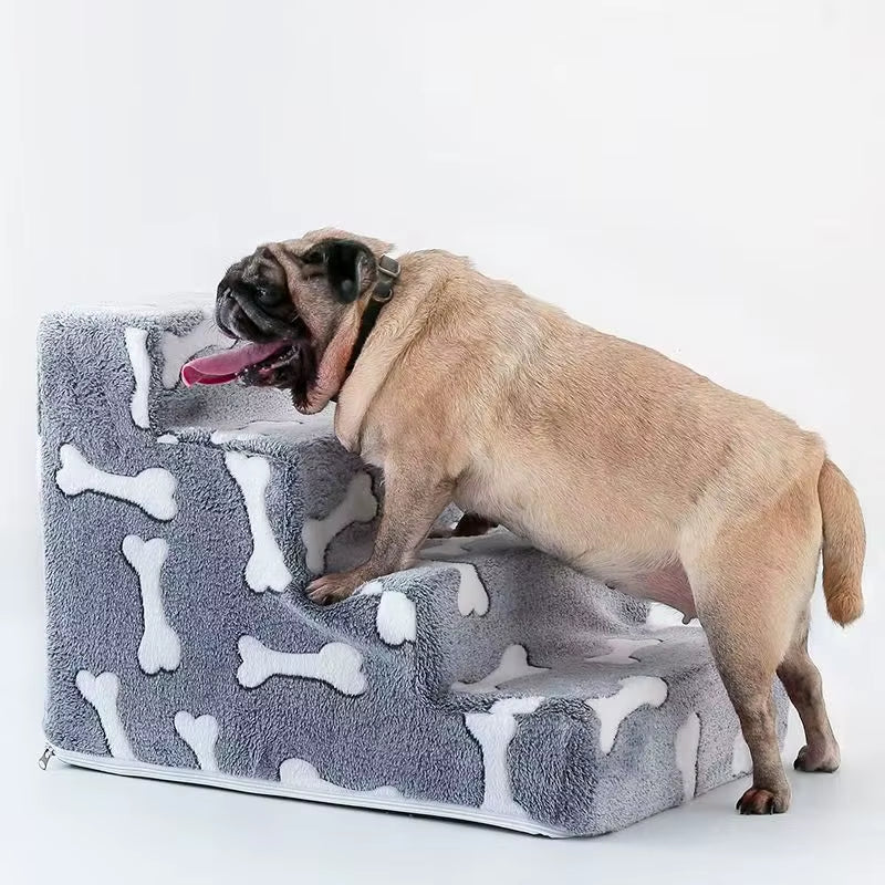 Ladder Dogs Pets Bone Shape Puppys Stairs beside the Sofa Bed Ramp for Dogs Protecting Pets Joint Safety Stairs for Elderly Dogs