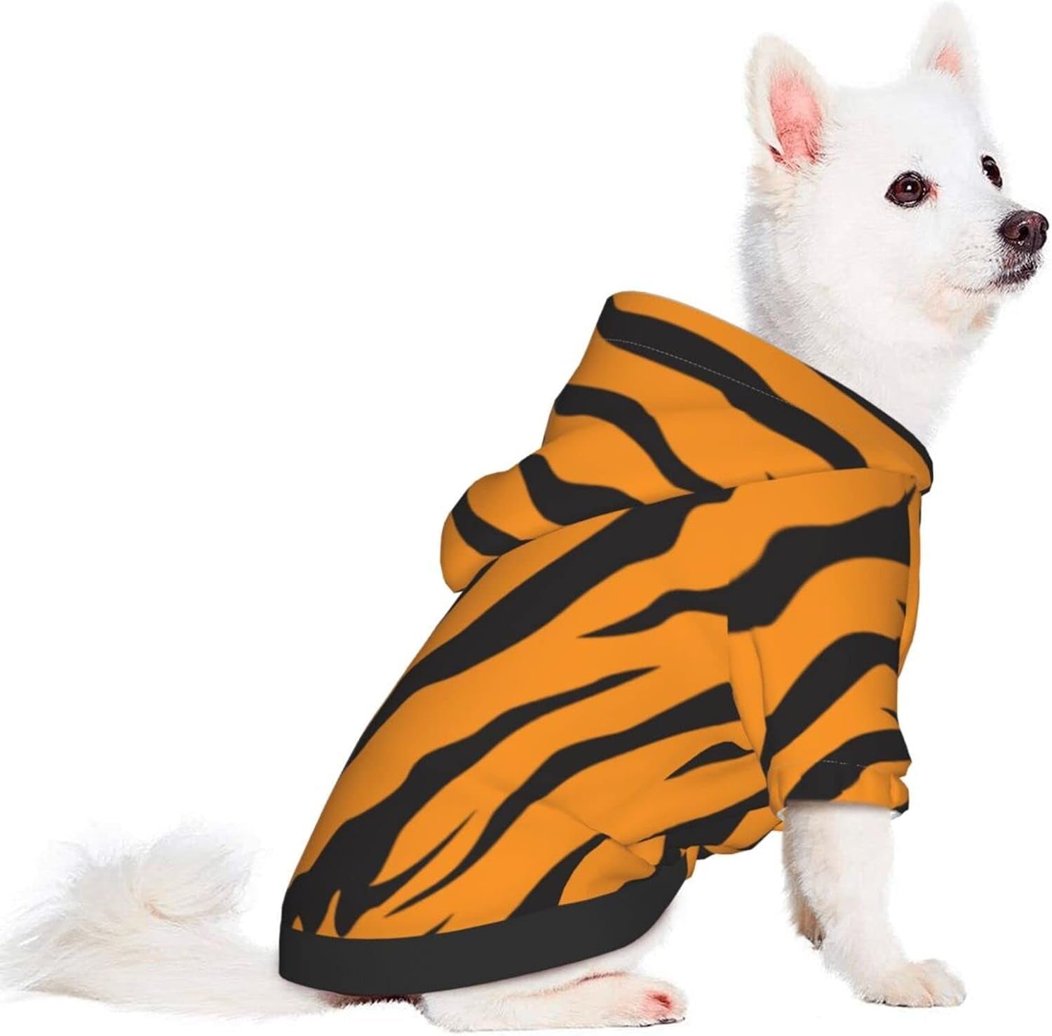 Brown Tiger Miniature Pets Hoodies Tiger Dog Costume Pet Winter Sweatshirt for Small Dogs Pets