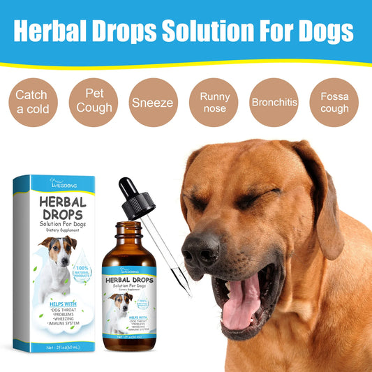 Natural Pet Soothing Drops Ease Cough & Sniffles for Pets