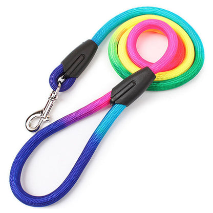Colorful Nylon round Hand Holding Dog Rope Pets Supplies