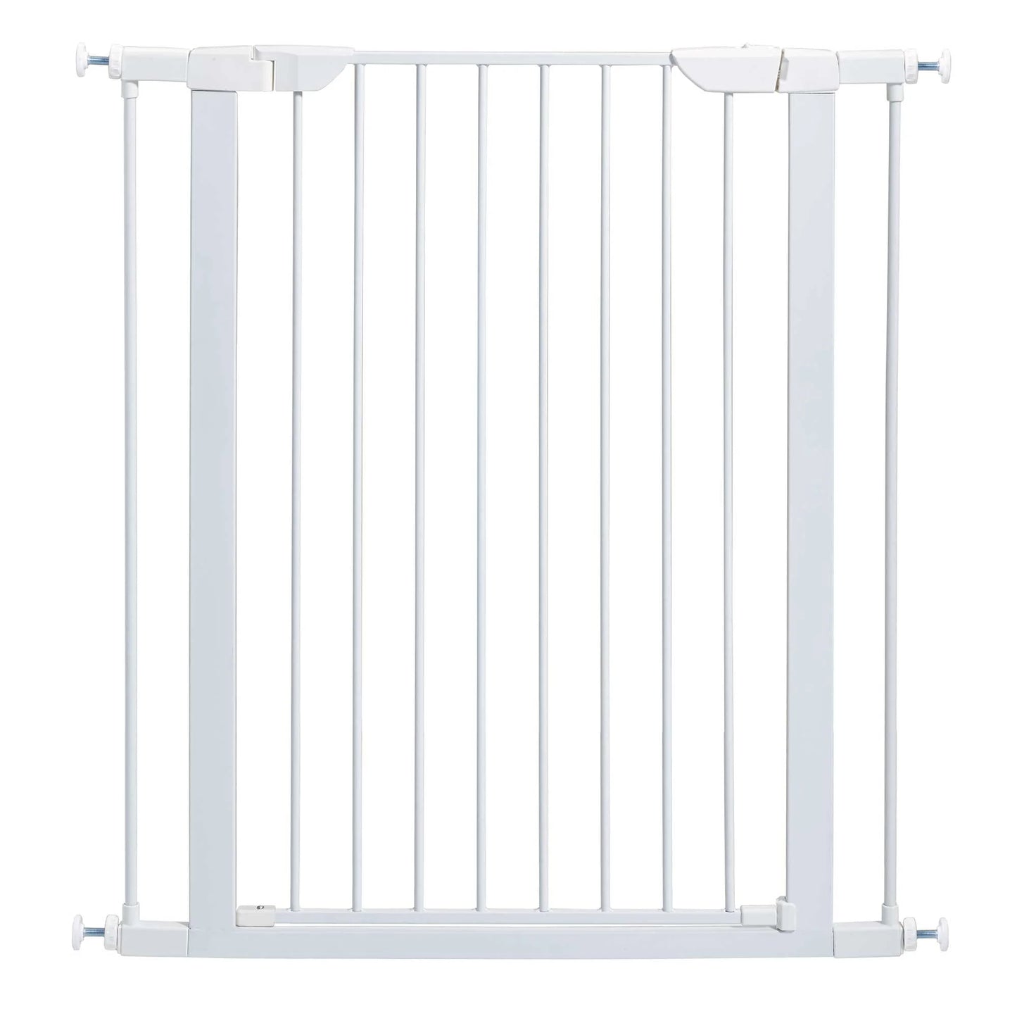 39" White Steel Pet Gate