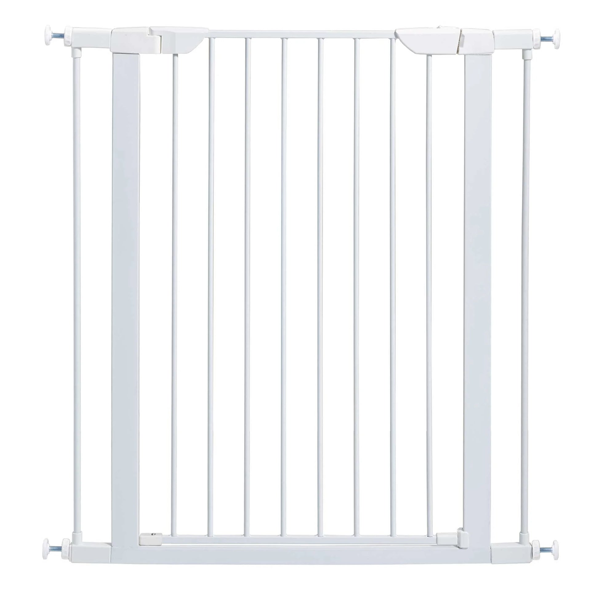 39" White Steel Pet Gate