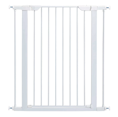 39" White Steel Pet Gate