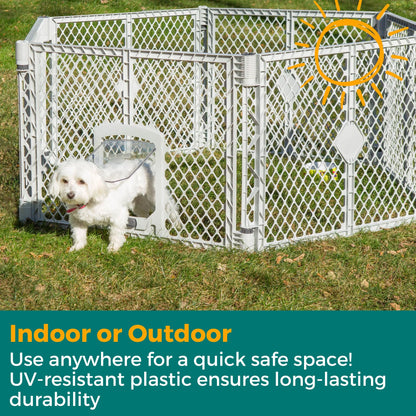 North States  Petyard Passage Yard for Pets, Gray Plastic
