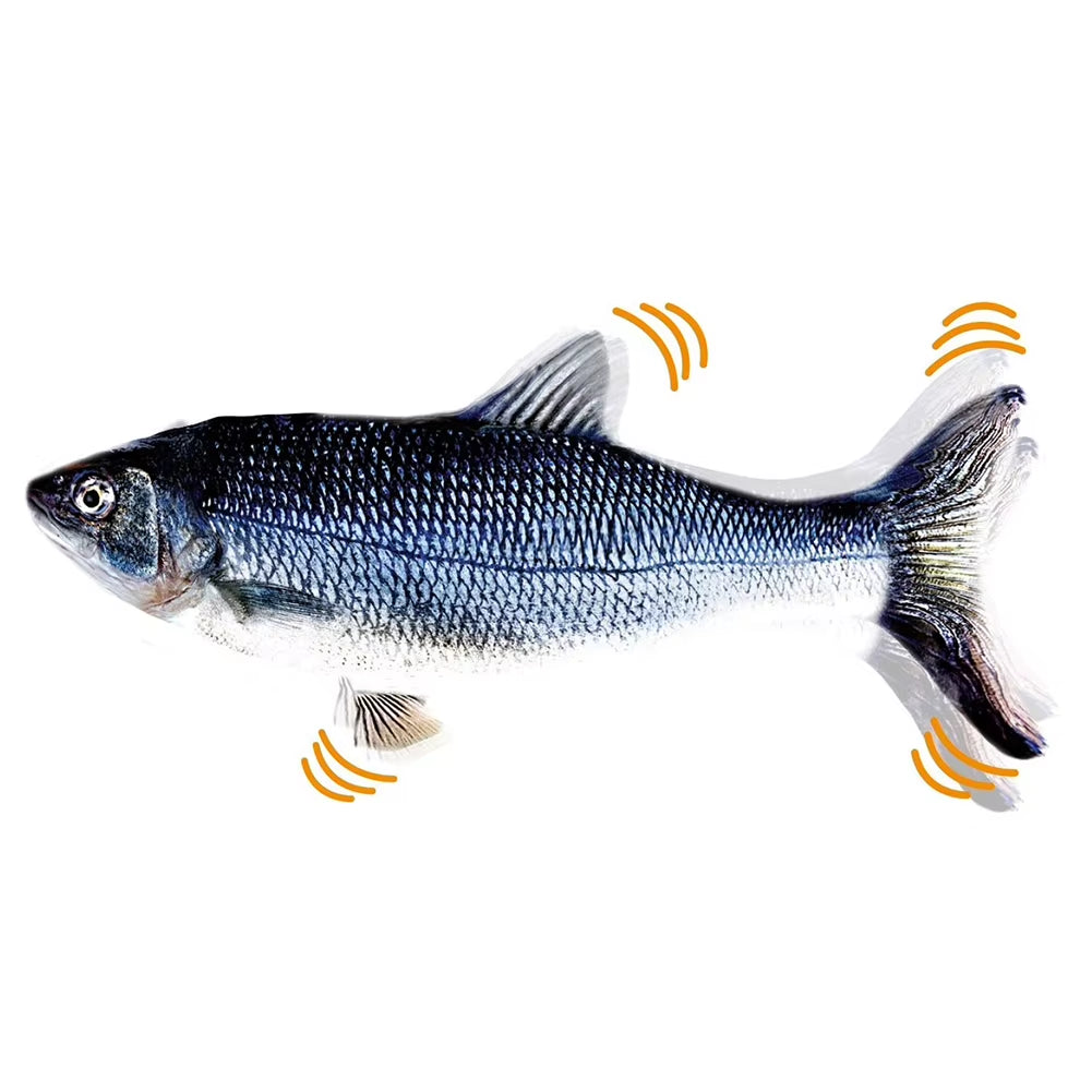 Realistic Plush Simulation Electric Doll Fish Dancing Moving Fish Funny Interactive Pets Toys USB Charging Gift Pets Chewing Toy