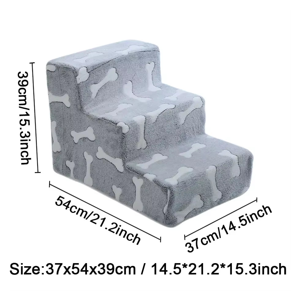 Ladder Dogs Pets Bone Shape Puppys Stairs beside the Sofa Bed Ramp for Dogs Protecting Pets Joint Safety Stairs for Elderly Dogs