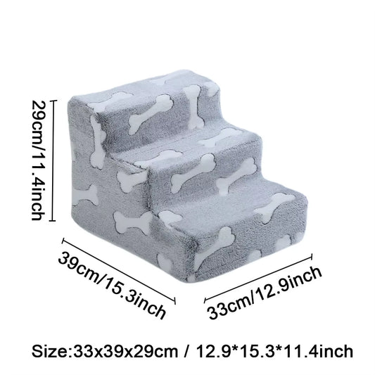 Ladder Dogs Pets Bone Shape Puppys Stairs beside the Sofa Bed Ramp for Dogs Protecting Pets Joint Safety Stairs for Elderly Dogs