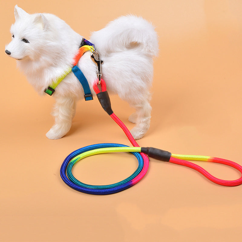 Colorful Nylon round Hand Holding Dog Rope Pets Supplies