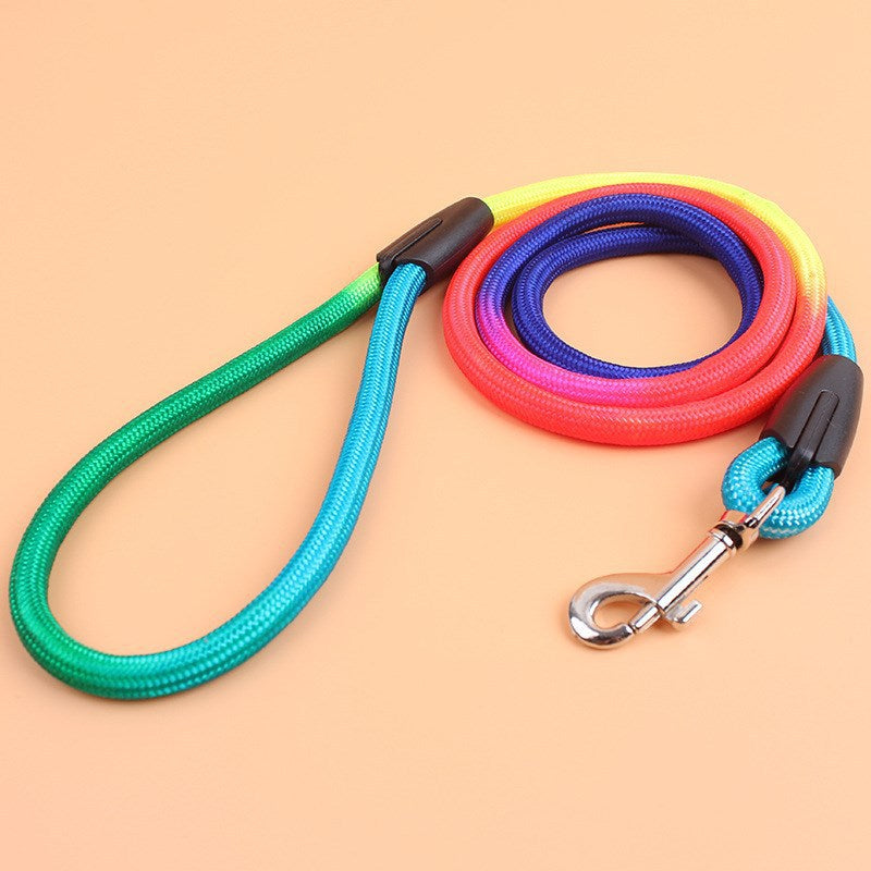 Colorful Nylon round Hand Holding Dog Rope Pets Supplies